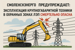 смоленский филиал «Россети Центр» предупреждает о необходимости соблюдения правил работы автомобильного транспорта в охранных зонах линий электропередачи - фото - 1