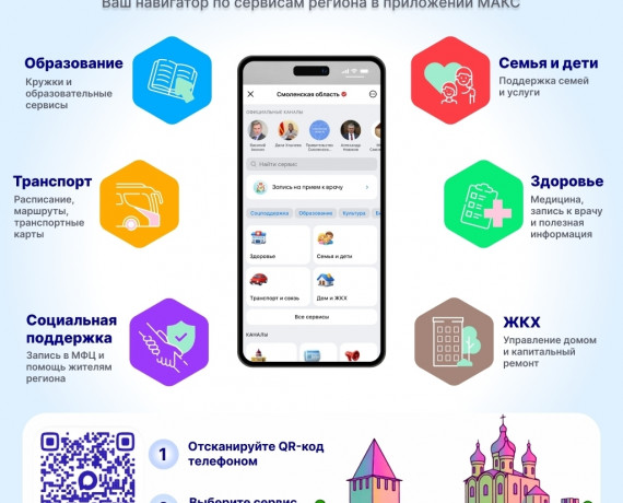 для жителей Смоленской области работает региональный бот — навигатор по ключевым сервисам и официальным каналам региона - фото - 1